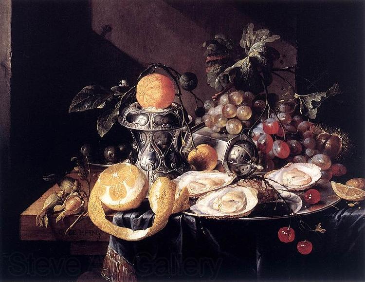 Cornelis de Heem Still-Life with Oysters, Lemons and Grapes Spain oil painting art
